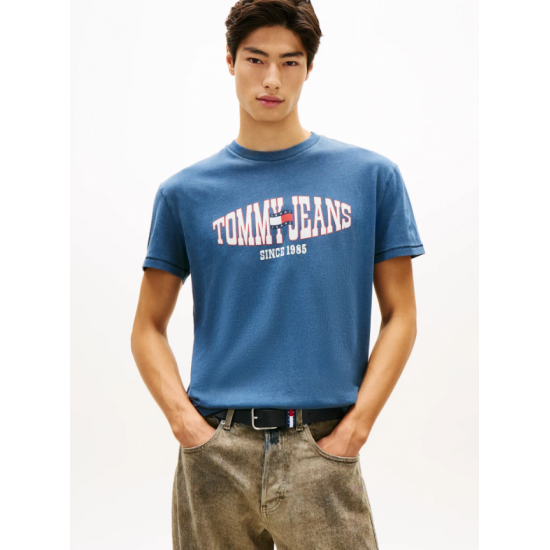 Tommy Jeans  Ανδρικό T-Shirt LA WAVING FLAG EXT Regular Fit DM0DM22520-C1G(Μπλε)