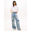 Tommy Jeans  Γυναικείο Βαμβακερό T-Shirt CBLK BADGE TEE DW0DW18706-TN9(Pink/White)