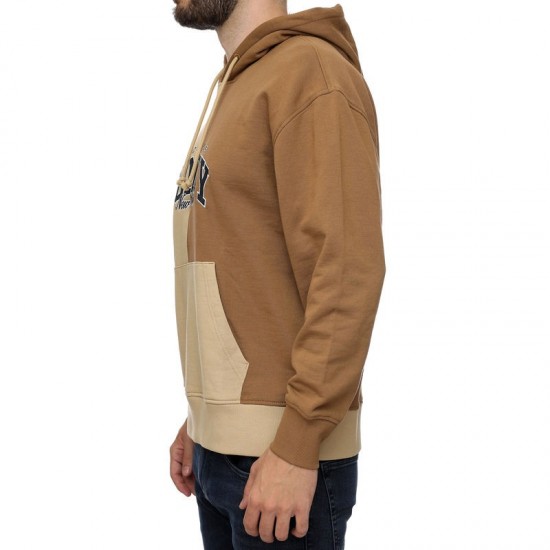 Tommy Jeans Ανδρικό Φούτερ Varsity Two-Tone Relaxed Fit Hoody DM0DM17802-AB0 (Μπεζ)