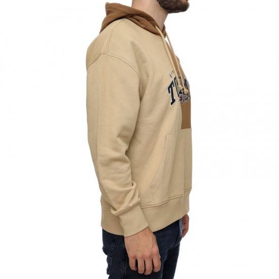 Tommy Jeans Ανδρικό Φούτερ Varsity Two-Tone Relaxed Fit Hoody DM0DM17802-AB0 (Μπεζ)