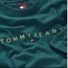 TOMMY JEANS Ανδρικό T-shirt Regular Fit Gold Linear Logo DM0DM19694 - CWG (Πετρόλ)