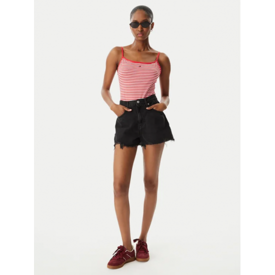 Tommy Jeans  Γυναικείο Βαμβακερό Τοπ με Τιράντες TJW ESSENTIAL STRAP TOP EXT DW0DW20675-0EY(Coral)