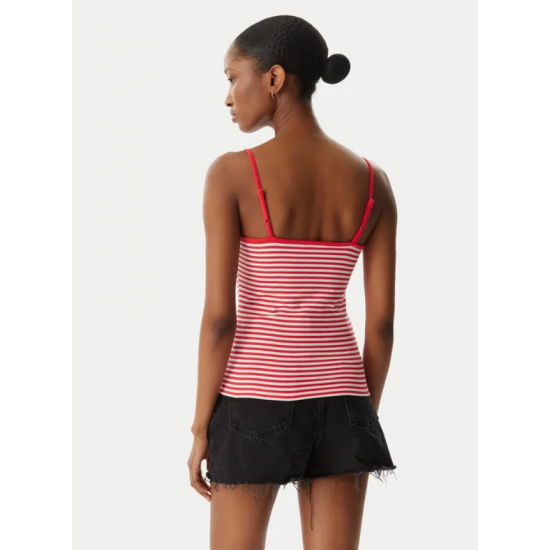 Tommy Jeans  Γυναικείο Βαμβακερό Τοπ με Τιράντες TJW ESSENTIAL STRAP TOP EXT DW0DW20675-0EY(Coral)