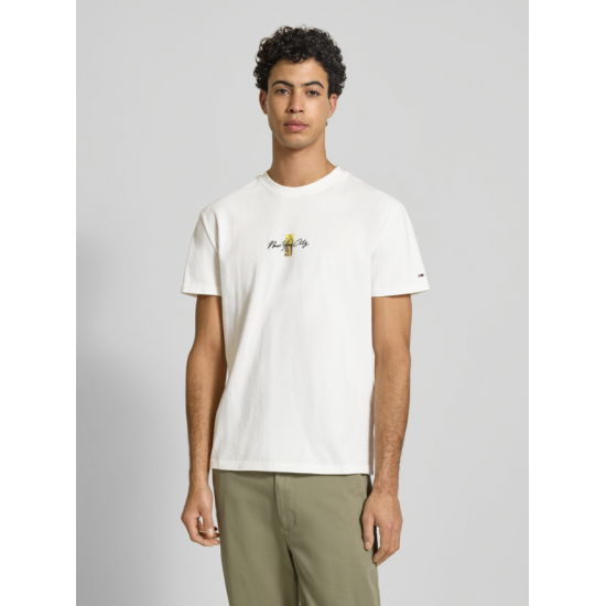 Tommy Jeans Ανδρικό T-Shirt SICN BLOCK SS TEE Regular Fit DM0DM22532-YBL(Λευκό)