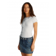 TOMMY JEANS Γυναικείο T-shirt Slim Fit Pointelle Tee DW0DW19493-YBL (Εκρού)