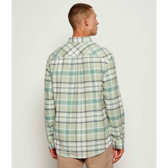 TOMMY JEANS Ανδρικό Βαμβακερό Πουκάμισο Καρό Regular Fit Flannel Shirt DM0DM22024-0H7 (Πράσινο)