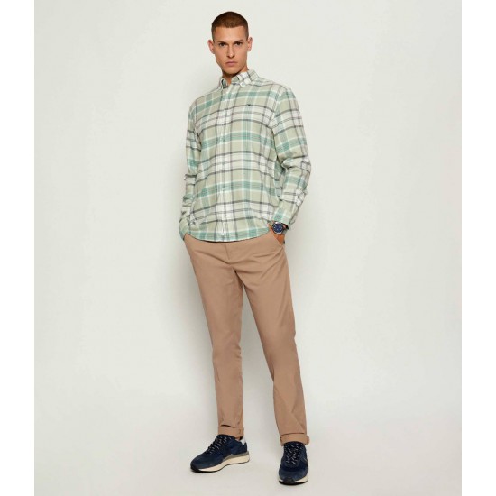 TOMMY JEANS Ανδρικό Βαμβακερό Πουκάμισο Καρό Regular Fit Flannel Shirt DM0DM22024-0H7 (Πράσινο)