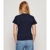Tommy Jeans Γυναικείο Βαμβακερό T-Shirt Linear Tee Regular Fit DW0DW21964-C1G Dark Night Navy(Σκούρο Μπλε)