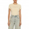 Tommy Jeans  Γυναικείο Βαμβακερό T-Shirt LINEAR SLIM FIT DW0DW18398-AES(Μπεζ)