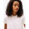 Tommy Jeans Γυναικείο Βαμβακερό T-Shirt Linear Tee Regular Fit DW0DW21964-YBH Ancient White(Κρεμ)