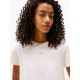 Tommy Jeans Γυναικείο Βαμβακερό T-Shirt Linear Tee Regular Fit DW0DW21964-YBH Ancient White(Κρεμ)