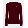 Tommy Jeans Ανδρικό Πλεκτό Πουλόβερ Regular Fit Cable Sweater DM0DM15059-XJS (Μπορντό)