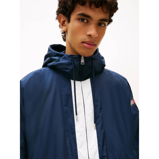 Tommy Jeans  Ανδρικό Μπουφάν CHICAGO Flag Windbraker Oversize Fit DM0DM22736-C1G(Navy)