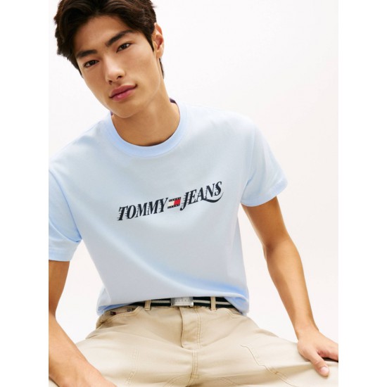 Tommy Jeans Ανδρικό T-Shirt VINTAGE LA SS TEE Regular Fit DM0DM22548-C3Q(Γαλάζιο)
