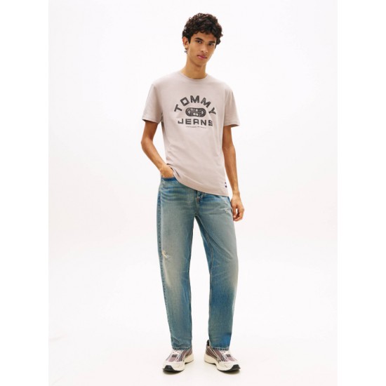 Tommy Jeans  Ανδρικό T-Shirt TJ GYM SS TEE Regular Fit DM0DM22551-PKE(Μπεζ)