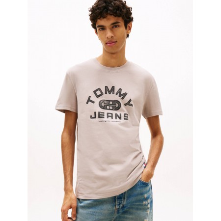 Tommy Jeans  Ανδρικό T-Shirt TJ GYM SS TEE Regular Fit DM0DM22551-PKE(Μπεζ)
