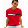 Tommy Jeans Ανδρικό T-Shirt Βαμβακερό SIGNATURE STRIPE TEE Regular Fit DM0DM22539-XL8(Κόκκινο)