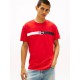 Tommy Jeans Ανδρικό T-Shirt Βαμβακερό SIGNATURE STRIPE TEE Regular Fit DM0DM22539-XL8(Κόκκινο)
