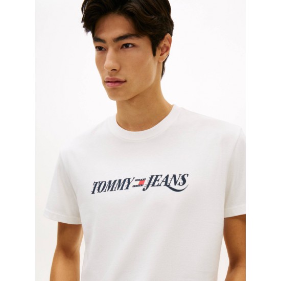 Tommy Jeans Ανδρικό T-Shirt VINTAGE LA SS TEE Regular Fit DM0DM22548-YBL(Λευκό)