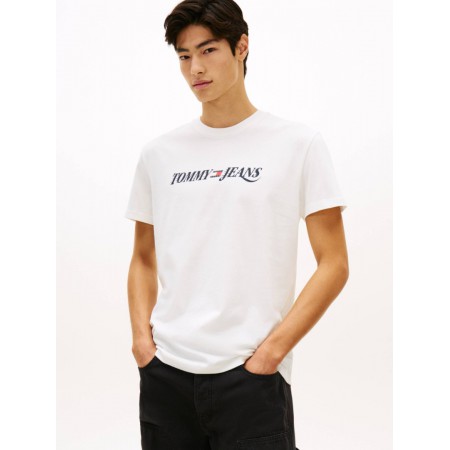 Tommy Jeans Ανδρικό T-Shirt VINTAGE LA SS TEE Regular Fit DM0DM22548-YBL(Λευκό)