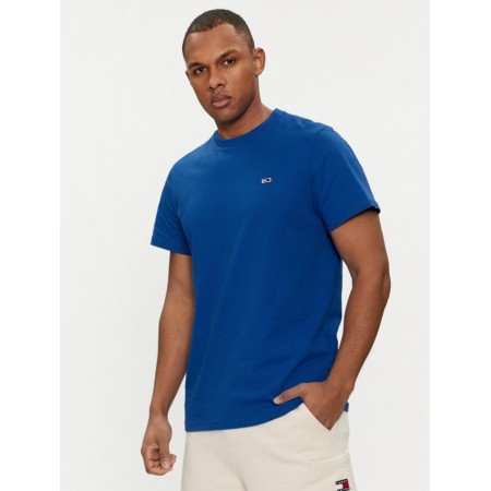 Tommy Jeans Ανδρικό T-shirt Slim Fit C neck Jersey DM0DM09598-C6P (Μπλε Ρουά)