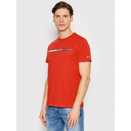 Tommy Jeans Ανδρικό T-shirt Essential Flag Tee DM0DM13509-XNL (Κόκκινο)