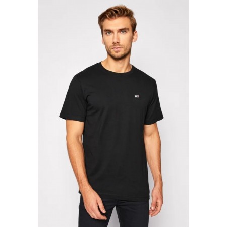 Tommy Jeans Ανδρικό T-shirt Slim Fit C neck Jersey DM0DM09598-BDS (Μαύρο)