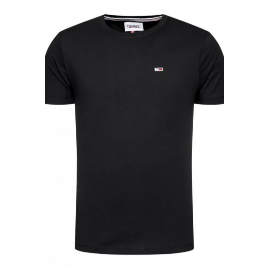 Tommy Jeans Ανδρικό T-shirt Slim Fit C neck Jersey DM0DM09598-BDS (Μαύρο)