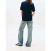 Tommy Jeans  Γυναικείο Βαμβακερό T-Shirt COLOR LINEAR SS TEE EXT RELAXED FIT DW0DW22784-C1G(Navy)