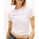 Tommy Jeans  Γυναικείο Βαμβακερό T-Shirt LINEAR SLIM FIT DW0DW18398-YBL(Λευκό)
