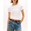 Tommy Jeans  Γυναικείο Βαμβακερό T-Shirt LINEAR SLIM FIT DW0DW18398-YBL(Λευκό)