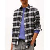 TOMMY JEANS Ανδρικό Βαμβακερό Πουκάμισο Καρό Regular Fit Flannel Shirt DM0DM22024-BDS(Μαύρο)