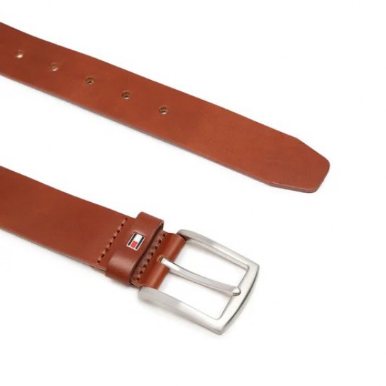 Tommy Hilfiger Ανδρική Δερμάτινη Ζώνη 3,5 New Denton AM0AM08360-257 (Καφέ)