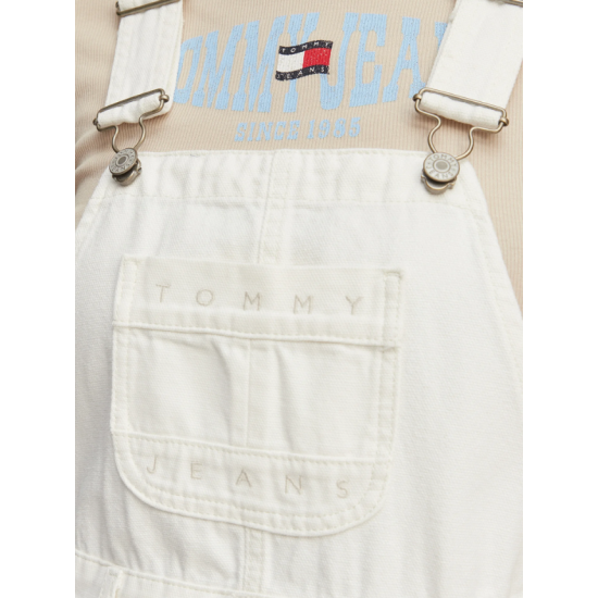 Tommy Jeans  Γυναικείο Φόρεμα Denim Dungaree Dress FLG DW0DW22002-1D0(Λευκό)