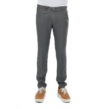 Uniform Jeans Ανδρικό Λινό Παντελόνι Charlie Men Pants 7-UM0057.162.XC.047 011 (Γκρι)