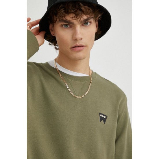 Wrangler Ανδρικό Φούτερ Crewneck Sign Off (Χακί)