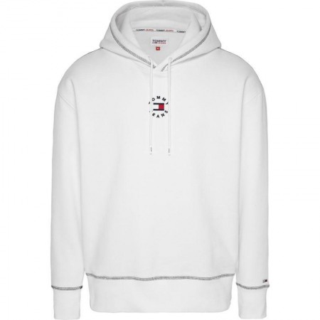 Tommy Jeans Men's Tiny Tommy Circular Hoodie White