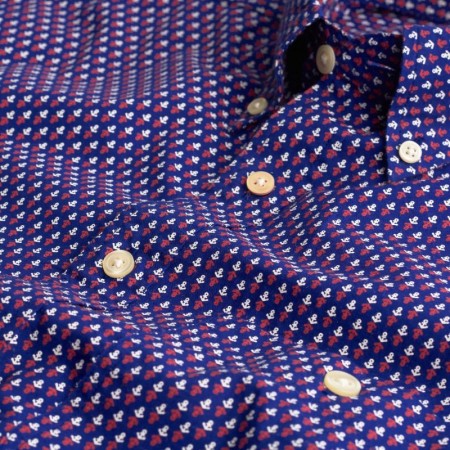 Gant Men's Anchor Poplin Shirt Fitted Yale Blue