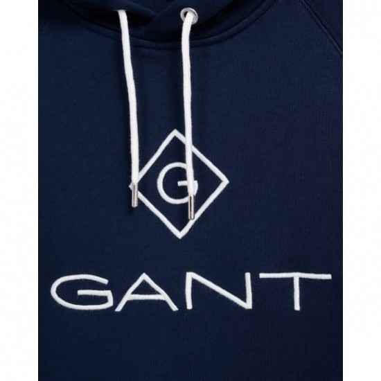 Gant Men's Regular Fit Lock Up Hoodie 2047054 433 Evening Blue