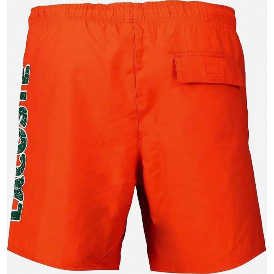 LACOSTE Ανδρικό Σορτς Μαγιό Bolded Logo Μεσαίου Μήκους MH9386 00 F8M Πορτοκαλί