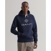 Gant Men's Regular Fit Lock Up Hoodie 2047054 433 Evening Blue