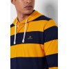 Gant Men's Cotton Regular Fit Barstripe Heavy Rugger Hoddie 2005044 710 Ivy Gold