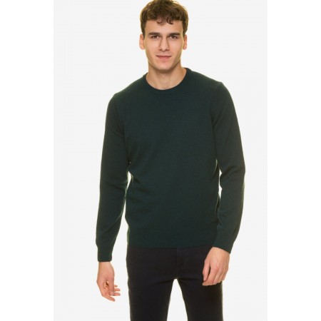 THE BOSTONIANS Men's Regular Fit Lambswool C-Neck MR00012 B00133 Green