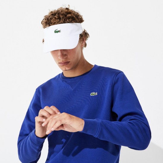 Lacoste Ανδρικό Βαμβακερό Brushed Φούτερ Κανονική Γραμμή SH7613 00 CC3 Μπλε Ανοιχτό