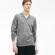 LACOSTE Men's Regular Fit V Neck Wool Sweater AH3003 00 UWC Grey