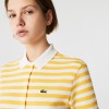 Lacoste Women's Cotton Piqué Belted Striped Polo Dress EF0607 00 RZC Yellow