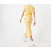 Lacoste Women's Cotton Piqué Belted Striped Polo Dress EF0607 00 RZC Yellow