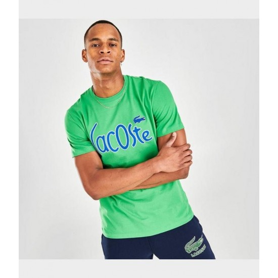 Lacoste Men's Regular Fit Print Logo Jersey T-Shirt TH0049 00 QMN Green