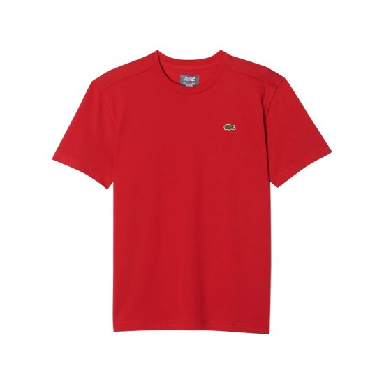 Lacoste Men's Cotton Regular Fit Ultra Dry Sport Jersey T-Shirt TH7618 00 029 Red