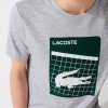 Lacoste Men's Regular Fit 3D Print Crocodile Breathable Jersey T-Shirt TH9654 00 CCA Grey